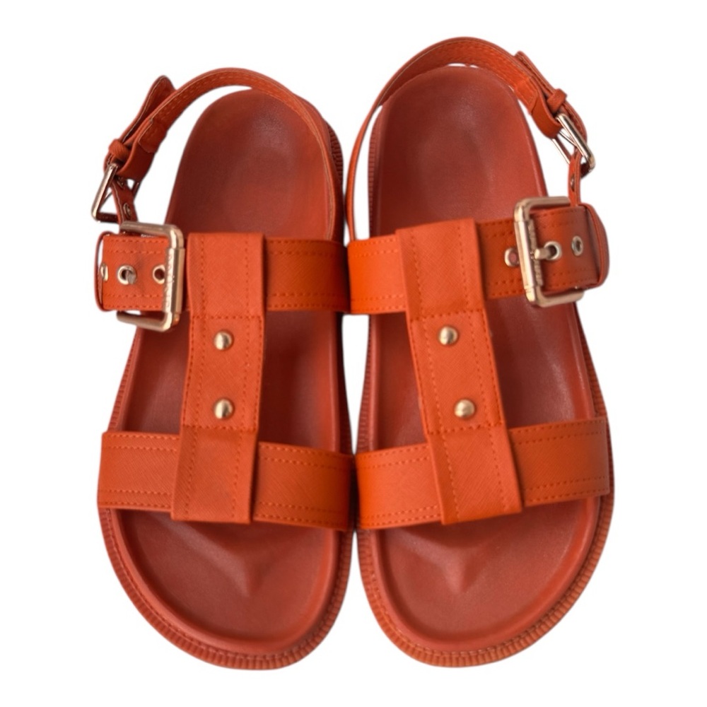 Prüne Orange Women's Sandals Perfect for Summer